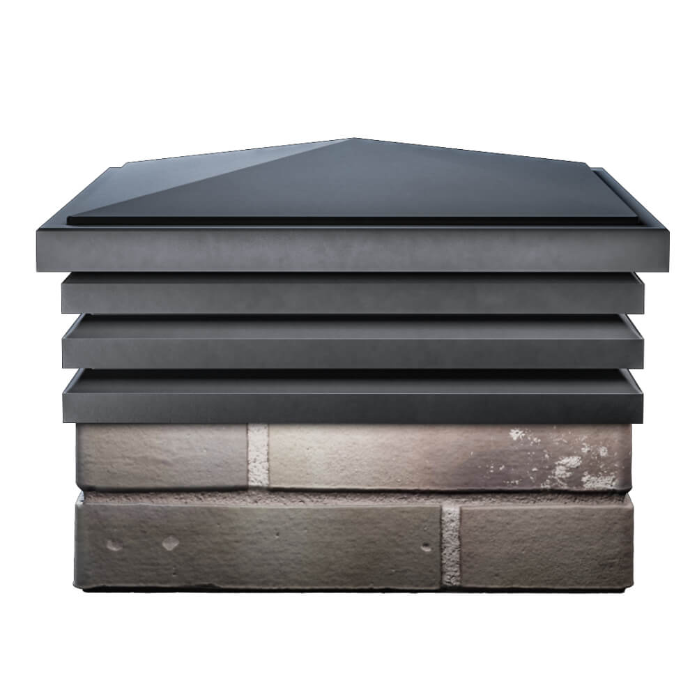 Колпак Zking Бона ХайТек Серый на столб 1.5х1.5 кирпича (385х385мм) Сибай фото