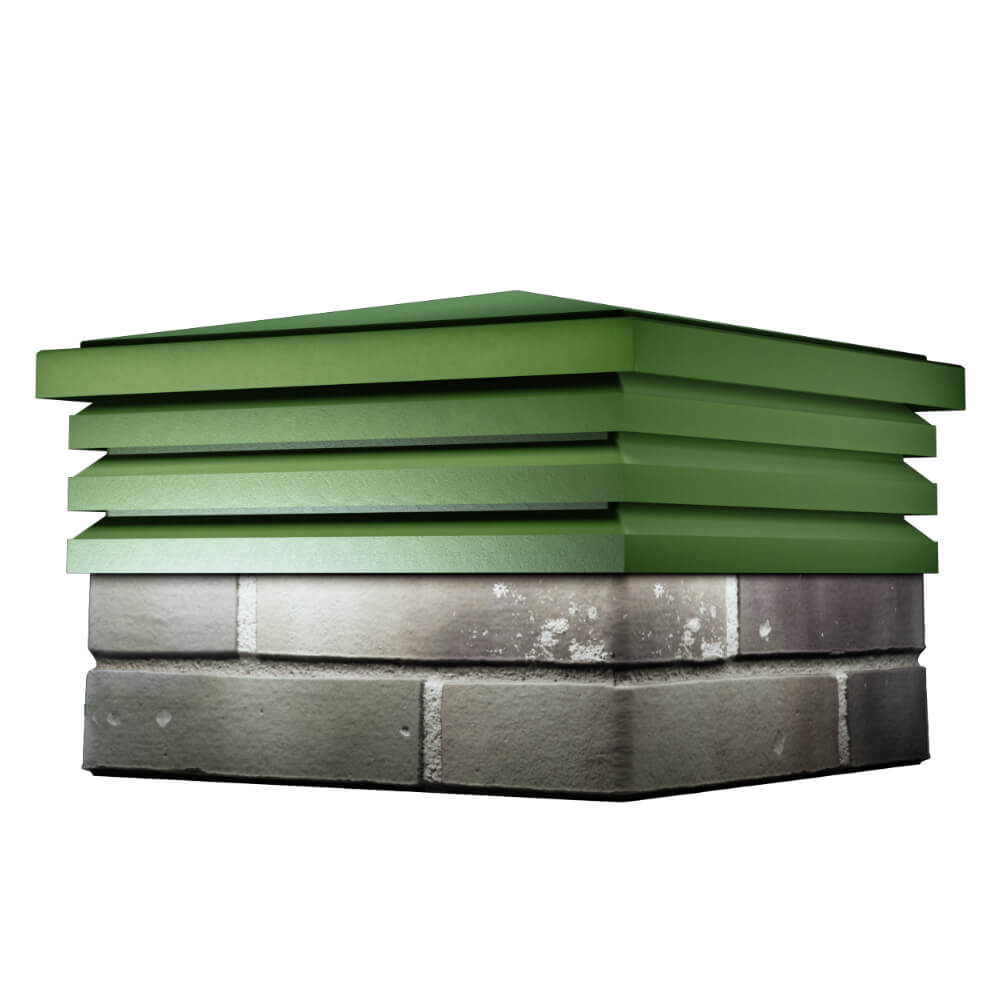 Колпак Zking Бона ХайТек Зеленый на столб 1.5х1.5 кирпича (385х385мм) в Сибае фото