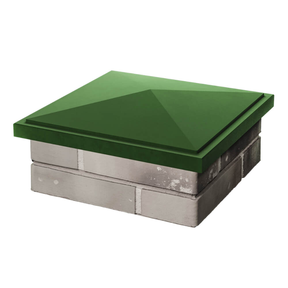 Колпак Zking БонаМоно Зеленый на столб 1.5х1.5 кирпича (385х385, 400х400мм) в Сибае фото