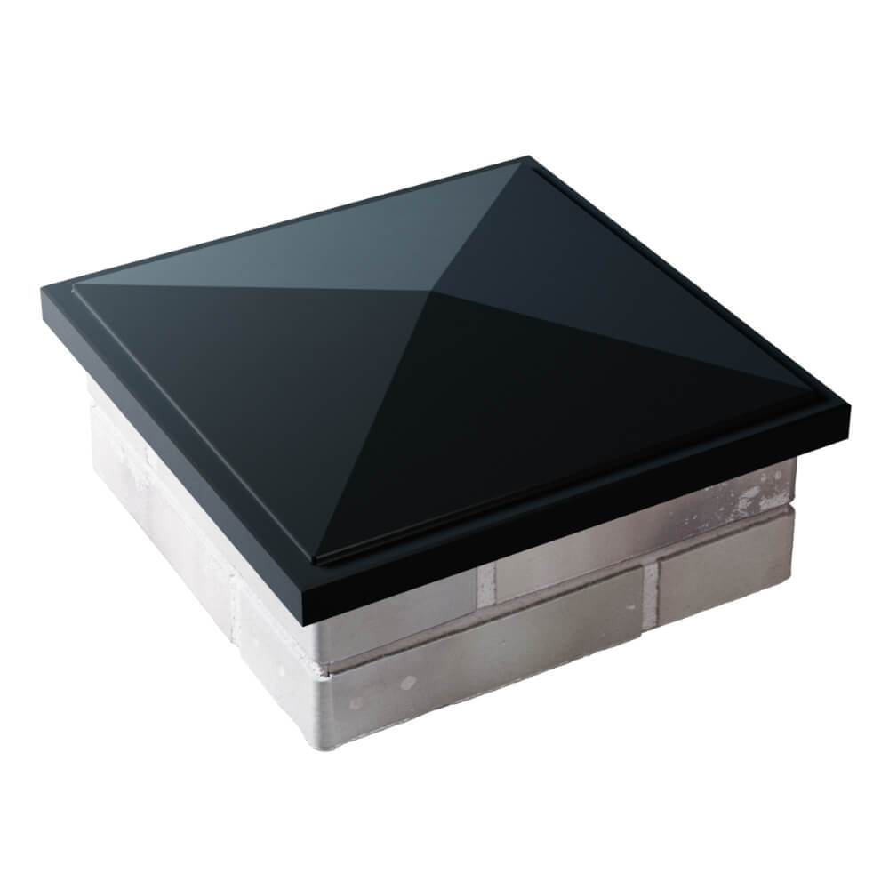 Колпак Zking БонаМоно Черный на столб 1.5х1.5 кирпича (385х385, 400х400мм) в Сибае фото