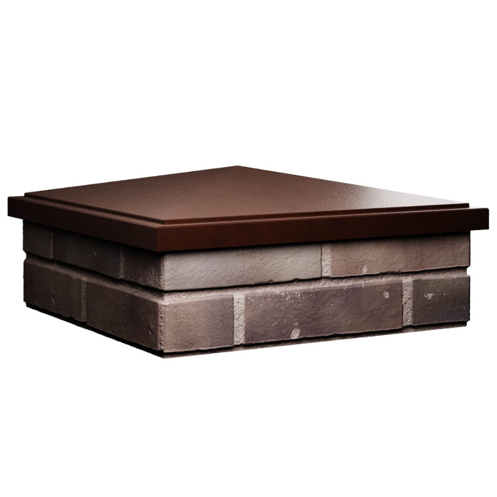 Колпак Zking БонаМоно Коричневый на столб 2х2 кирпича (515х515, 530х530мм) в Сибае фото