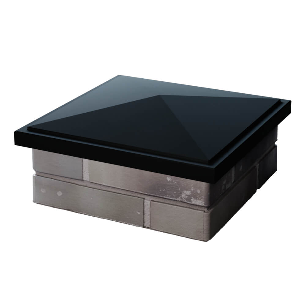 Колпак Zking БонаМоно Черный на столб 1.5х1.5 кирпича (385х385, 400х400мм) в Сибае фото