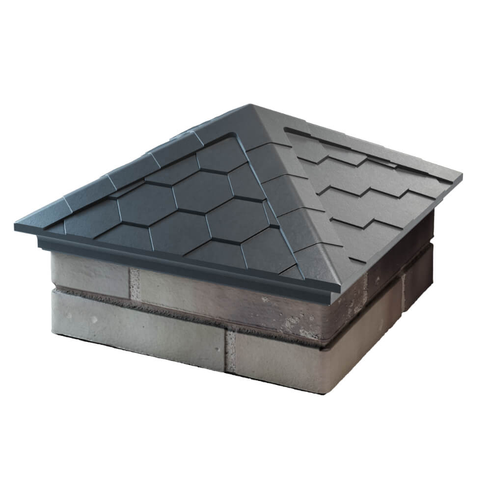 Колпак Zking Эверест Серый на столб 1.5х1.5 кирпича (390х390мм) в Сибае фото