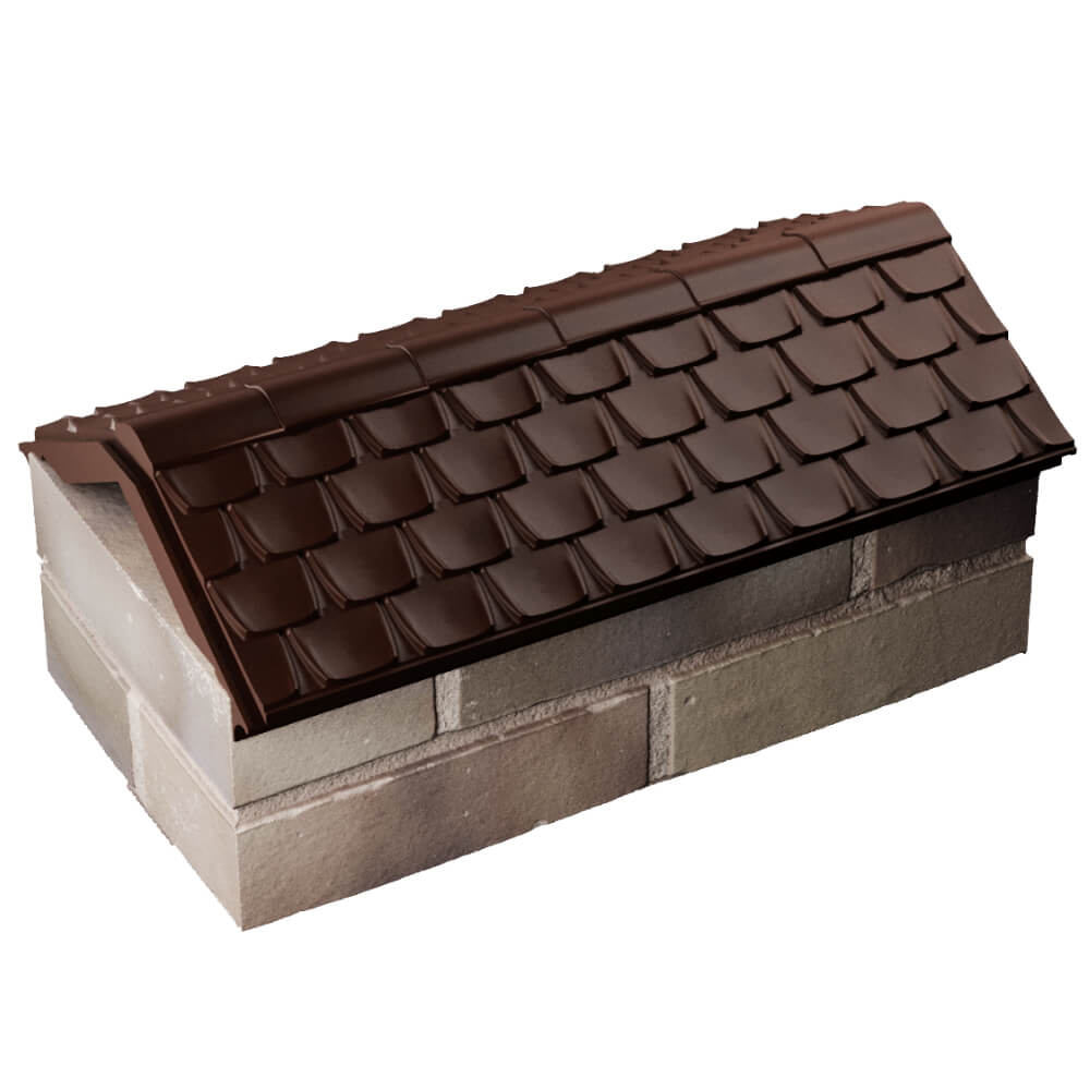 Парапет Zking Эльбрус Коричневый с посадкой на 1 кирпич (255мм) в Сибае фото