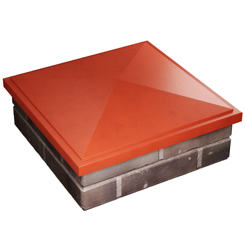 Колпак Zking БонаМоно Красный на столб 2х2 кирпича (515х515, 530х530мм) в Сибае фото