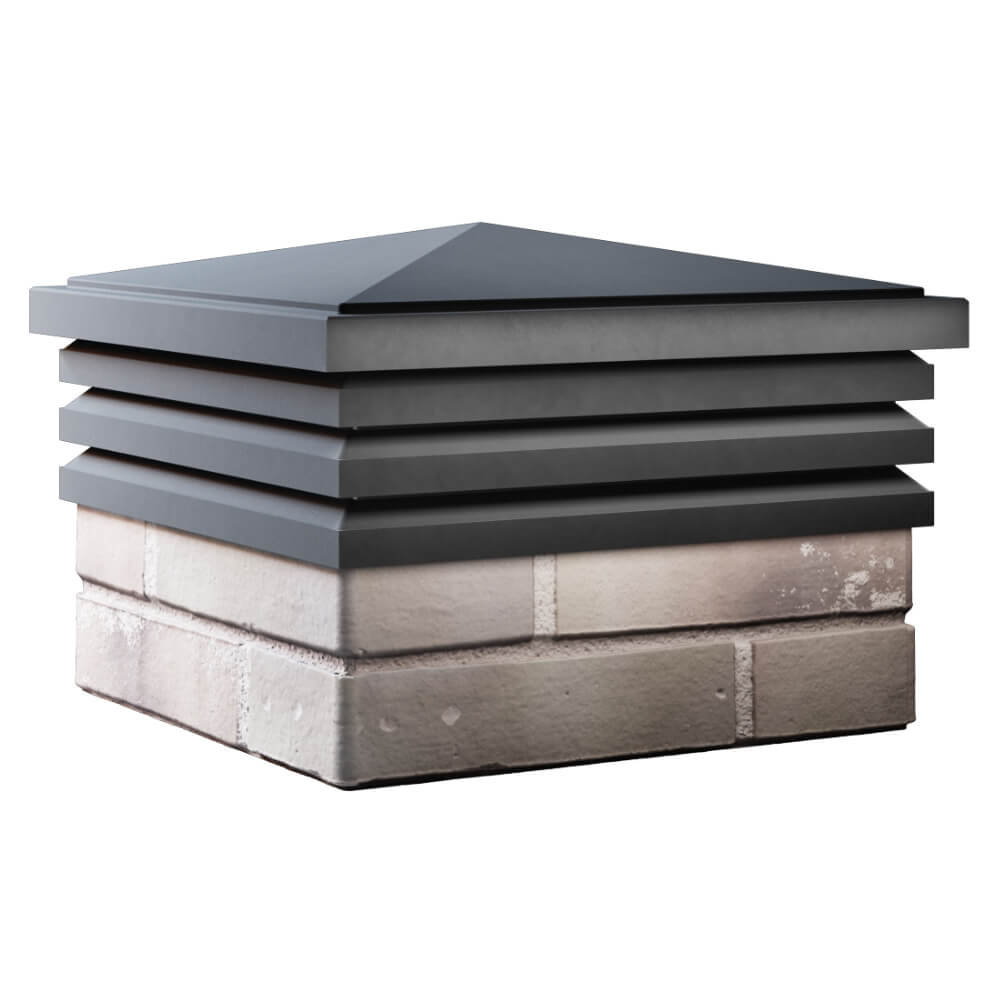 Колпак Zking Бона ХайТек Серый на столб 1.5х1.5 кирпича (385х385мм) в Сибае фото