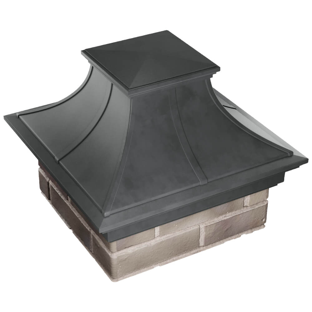 Колпак Zking Монблан Премиум Серый на столб 1.5х1.5 кирпича (385х385мм) в Сибае фото