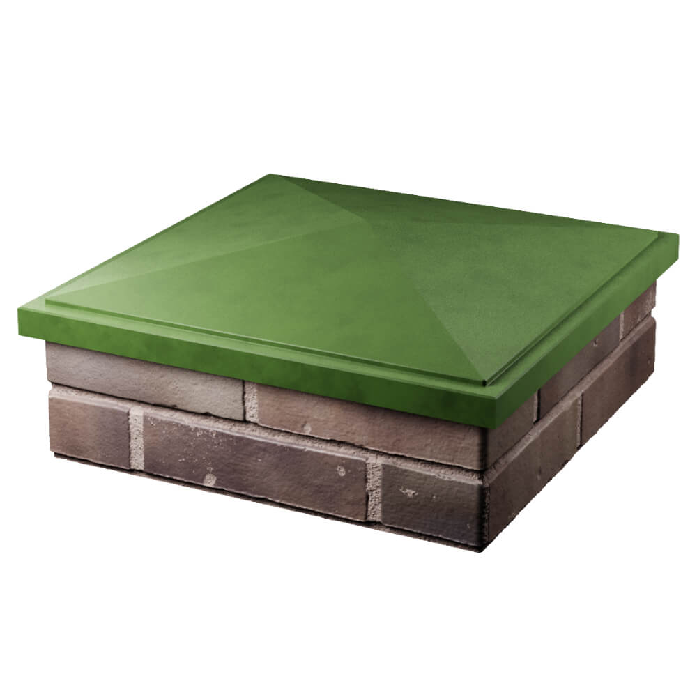 Колпак Zking БонаМоно Зеленый на столб 2х2 кирпича (515х515, 530х530мм) в Сибае фото