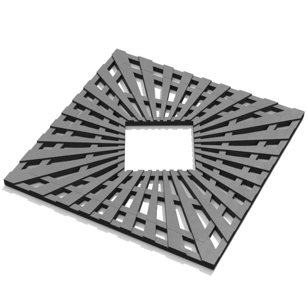 Приствольная решетка для дерева ZKING ATMOSPHERE 1.2х1.2м Серая в Сибае фото