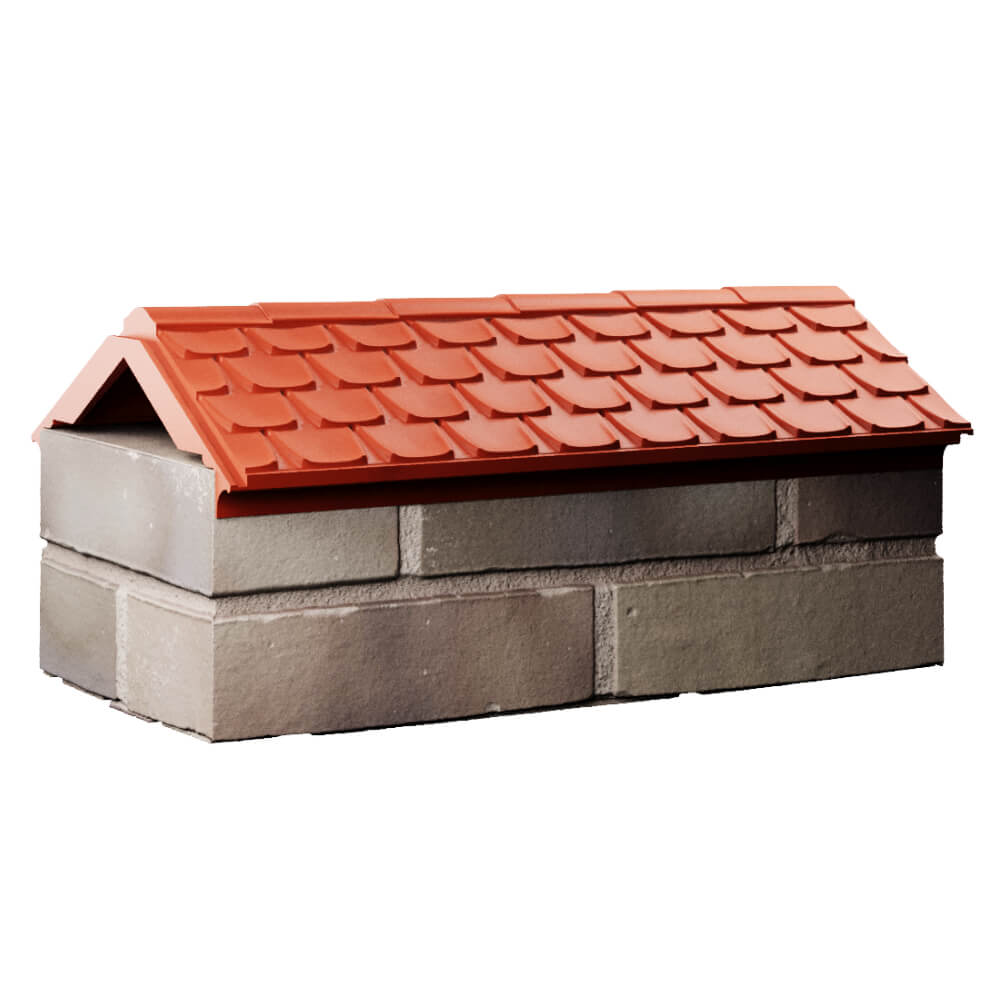 Парапет Zking Эльбрус Красный с посадкой на 1 кирпич (255мм) Сибай фото