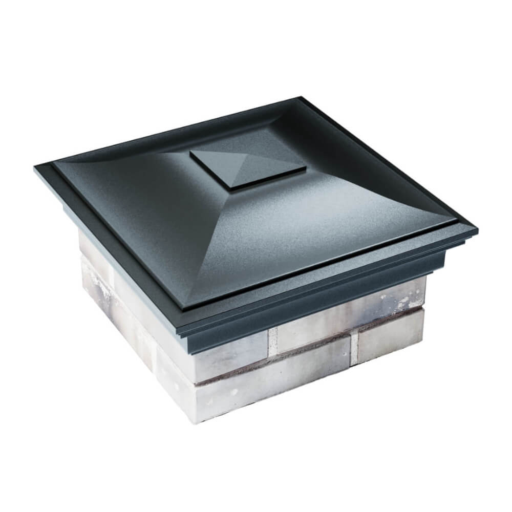 Колпак Zking Монблан Черный на столб 1.5х1.5 еврокирпича 0.7НФ (355х355мм) в Сибае фото