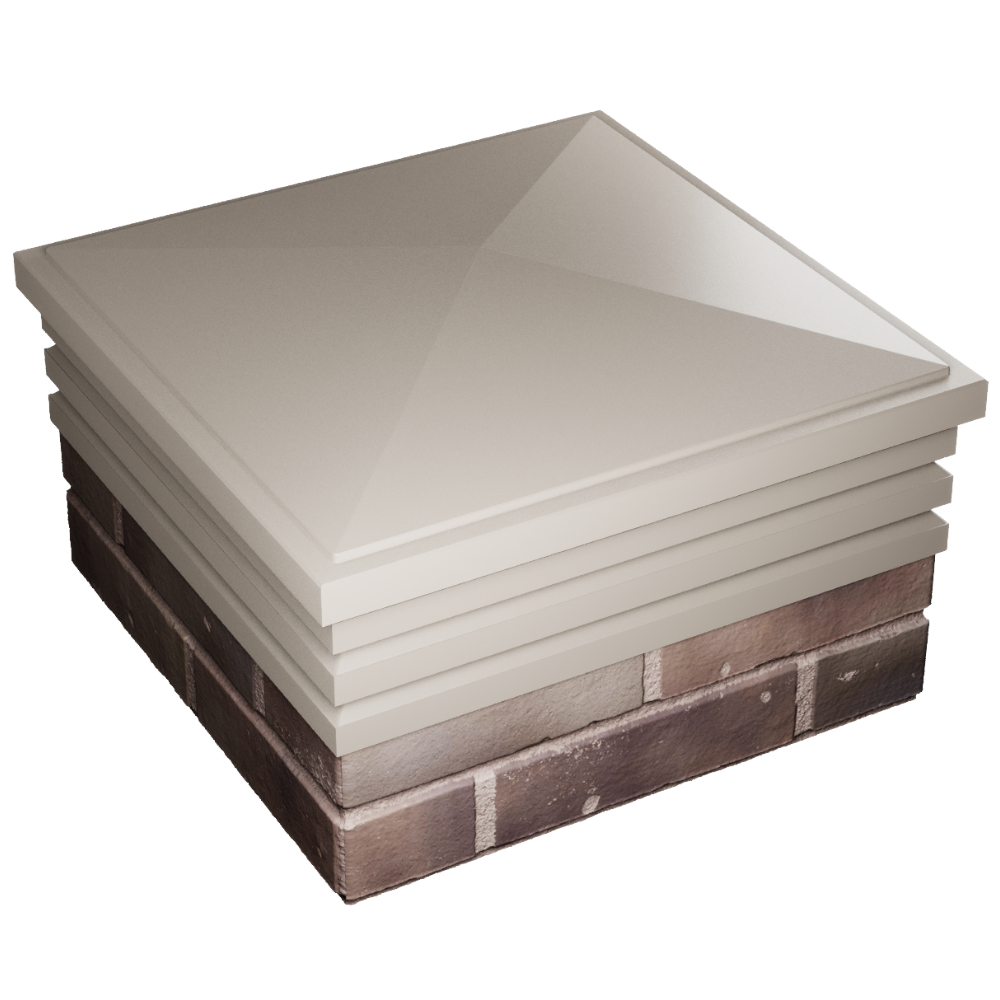 Колпак Zking Бона ХайТек Бежевый на столб 2х2 кирпича (513х513мм) в Сибае фото