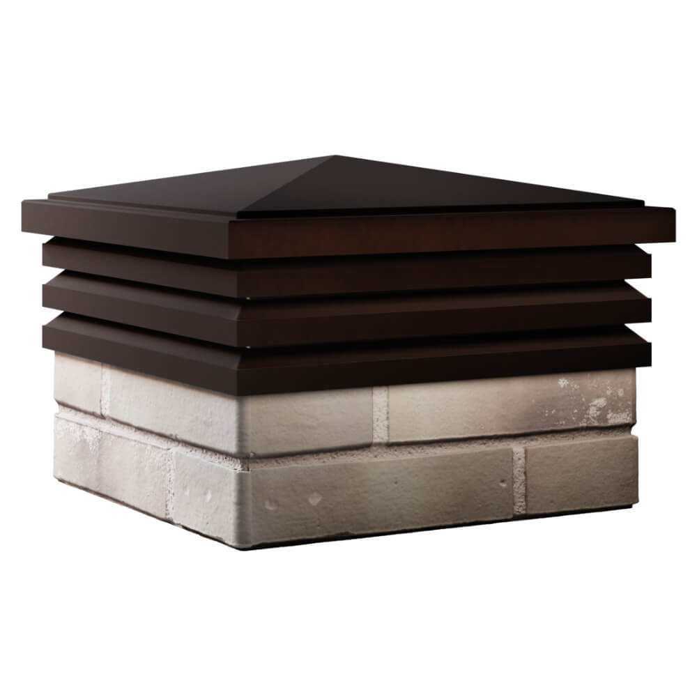 Колпак Zking Бона ХайТек Коричневый на столб 1.5х1.5 кирпича (385х385мм) в Сибае фото