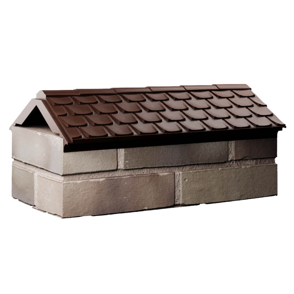 Парапет Zking Эльбрус Коричневый с посадкой на 1 кирпич (255мм) Сибай фото
