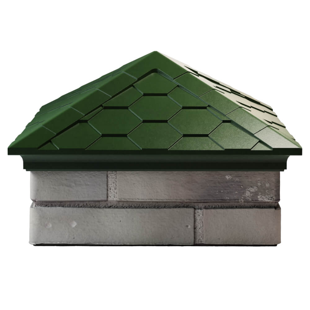 Колпак Zking Эверест Зеленый на столб 1.5х1.5 кирпича (390х390мм) Сибай фото